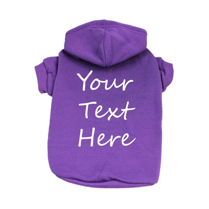 Purple Personalized Dog Hoodie - Custom Dog Sweatshirt - Dog Apparel